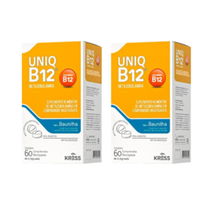 Kit 2 Uniq B12 Metilcobalamina 60 Comprimidos Sublingual