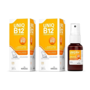 Kit 2 Uniq B12 Cianocobalamina Spray Sublingual 30ml Laranja