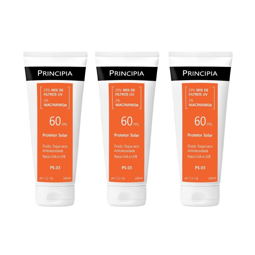 Protetor Solar Corporal Principia FPS60 Toque Seco Antioleosidade PS-03 200ml - Imagem 3