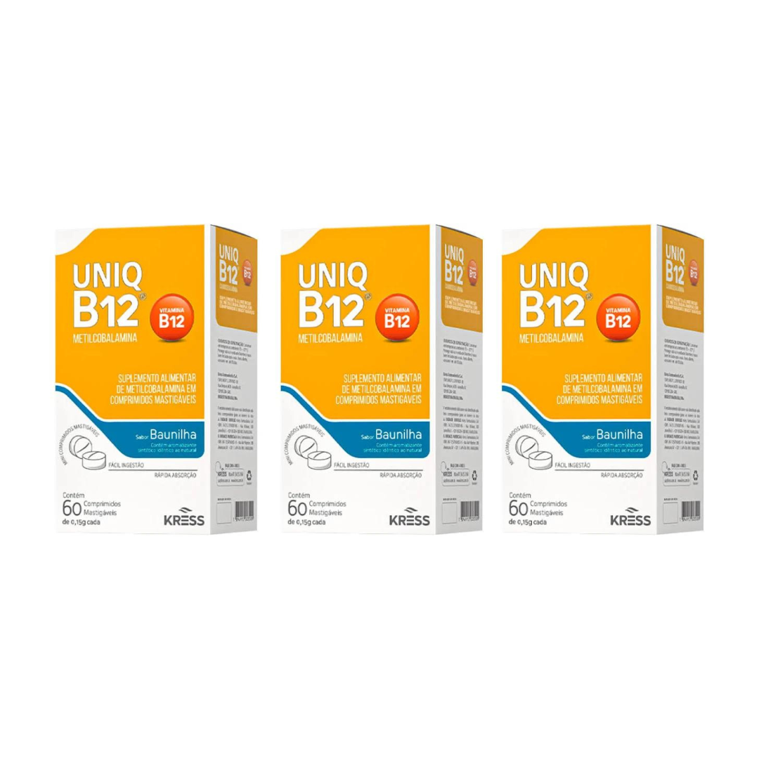 Uniq B12 Metilcobalamina 60 Comprimidos Sublingual - Imagem 3