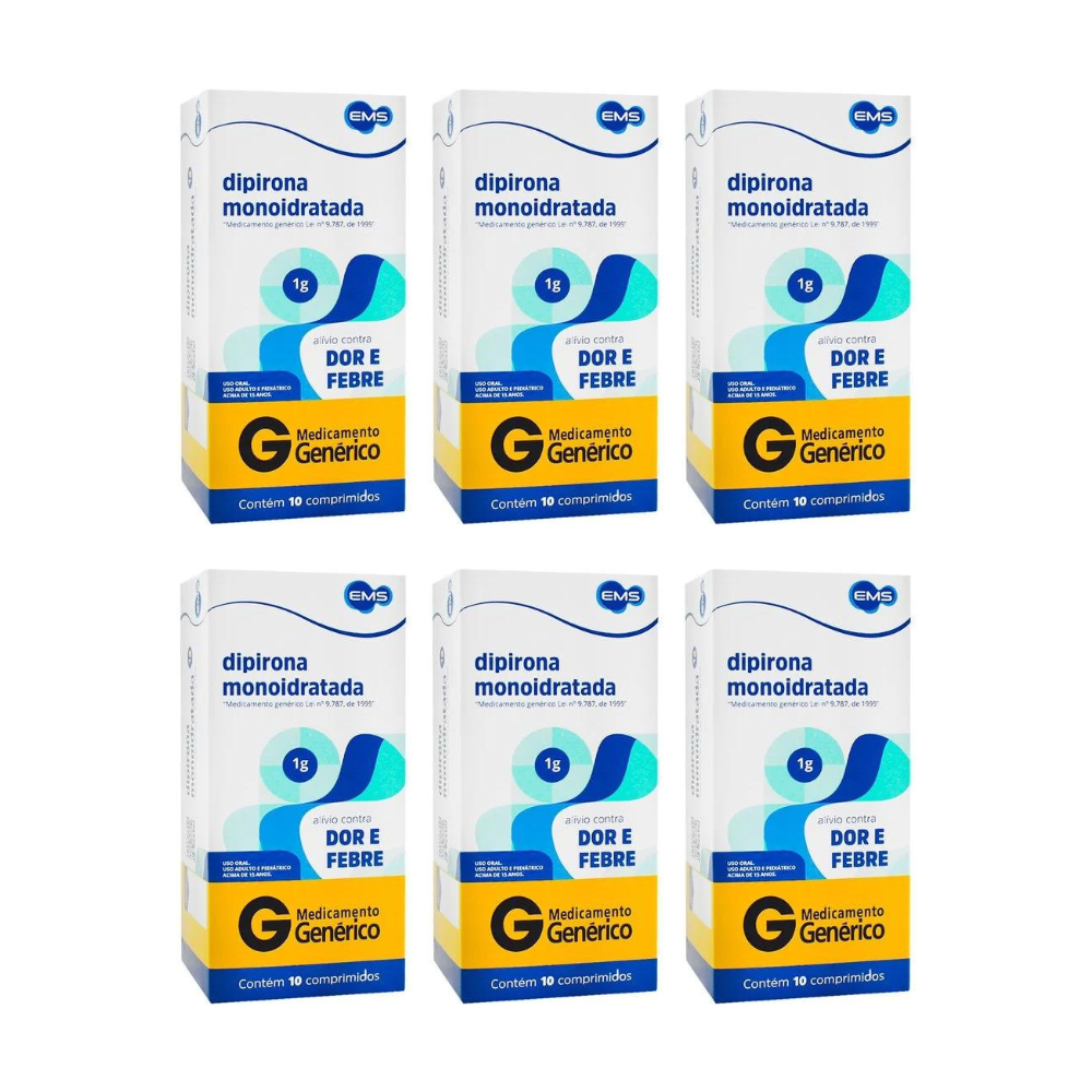 Dipirona 1g 10 Comprimidos - Ems - Imagem 3