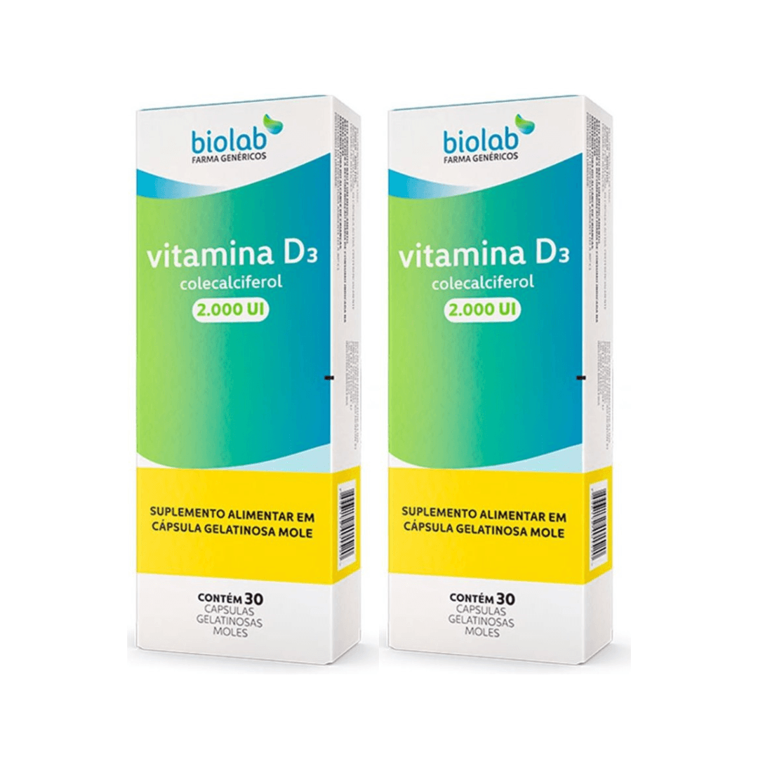 Vitamina D3 2000ui Biolab 30 Cápsulas - Imagem 2