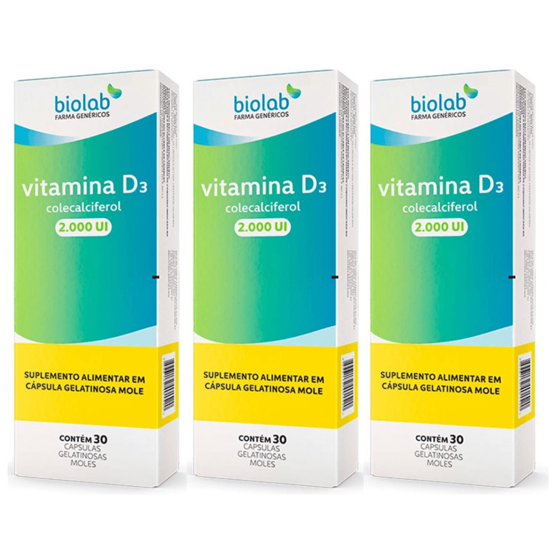 Vitamina D3 2000ui Biolab 30 Cápsulas - Imagem 3