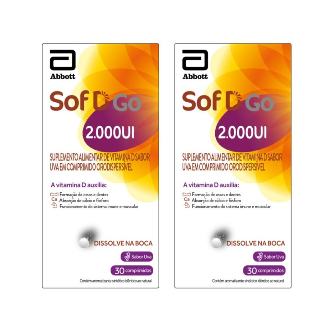 Vitamina D Sof D Go 2.000ui 30 Comprimidos Orodispersíveis - Imagem 2